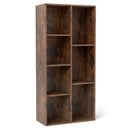 Vertical or Horizontal Freestanding Bookshelf with 7 Compartments