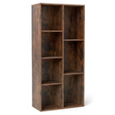 Vertical or Horizontal Freestanding Bookshelf with 7 Compartments