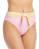 Aqua Swim Printed High Leg Bikini Bottoms