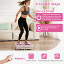 Vibration Plate Exercise Machine with Gravity Sensor and Remote Control for Home Gym