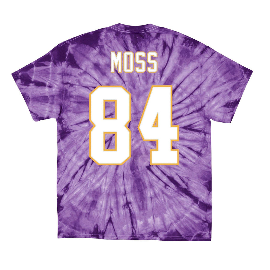 Randy Moss Minnesota Vikings Mitchell & Ness Tie-Dye Retired Player Name & Number T-Shirt