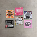 Virtuous Vandalism “Transphobia is Gross” Sticky Notes 3" x 3" Pack of 50 | Combat and Cover Offensive Public Messages with Adhesive Protest Notes