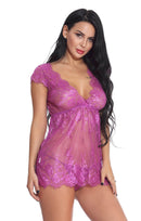 Lacy Cap Sleeve Babydoll