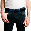 Web Belt Blank Black Buckle - Nightwing Logo Black/Blue Webbing