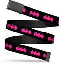 Web Belt Blank Black Buckle - Batman Signal Black/Fuchsia Webbing
