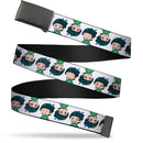 Web Belt Blank Black Buckle - The Apothecary Diaries Chibi Maomao Expressions Flip White Webbing