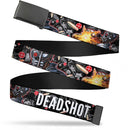 Black Buckle Web Belt - DEADSHOT Face/Pose/Targets/Bullets Webbing