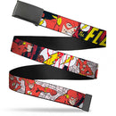 Web Belt Blank Black Buckle - The Flash in Action Webbing