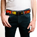 Black Buckle Web Belt - The Flash BOOM-KABOOM! Webbing