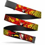 Black Buckle Web Belt - The Flash BOOM-KABOOM! Webbing