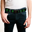 Black Buckle Web Belt - Green Lantern Logo Black/Green Webbing