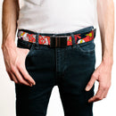 Chrome Buckle Web Belt - The Flash in Action Webbing