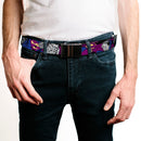 Chrome Buckle Web Belt - Bizzaro Action Webbing