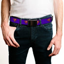 Chrome Buckle Web Belt - Bizzaro Logo w/Bizzaro Pose Webbing