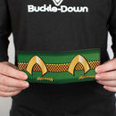 Bi-Fold Wallet - AQUAMAN Classic Icon Scales Stripe Green Golds