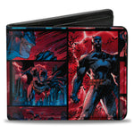 Bi-Fold Wallet - Batman Urban Legends Scene Blocks Rainy Red Sky