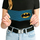 Bi-Fold Wallet - Batman Signal Bat Monogram Distressed Blues Black Yellow