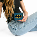 Bi-Fold Wallet - Batman Signal Bat Monogram Distressed Blues Black Yellow