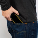 Bi-Fold Wallet - Batman Shield Double-Stripe Black Yellow