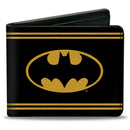 Bi-Fold Wallet - Batman Shield Double-Stripe Black Yellow