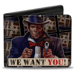 Bi-Fold Wallet - Uncle Two-Face WE WANT YOU! VOTE DENT Poster Blocks