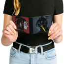 Bi-Fold Wallet - Catwoman Batman Gray Black Yellow + Harley Quinn Joker Red Black White