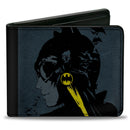 Bi-Fold Wallet - Catwoman Batman Gray Black Yellow + Harley Quinn Joker Red Black White