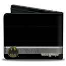 Bi-Fold Wallet - Bat Signal Corner Weathered Black Yellow Black