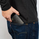 Bi-Fold Wallet - Bat Signal Corner Weathered Black Yellow Black