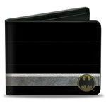 Bi-Fold Wallet - Bat Signal Corner Weathered Black Yellow Black