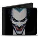 Bi-Fold Wallet - Joker Smiling + Batman Action Mythology Portraits Black