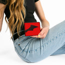 Bi-Fold Wallet - The Batman Movie Bat Wings Weathered Red Black