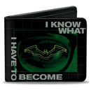 Bi-Fold Wallet - The Batman Movie Riddler I KNOW WHAT I HAVE TO BECOME Black Green White