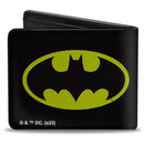 Bi-Fold  Wallet - Batman Bat Signal Logo Black/Yellow/Black