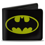 Bi-Fold  Wallet - Batman Bat Signal Logo Black/Yellow/Black