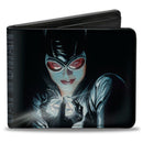 Bi-Fold Wallet - CATWOMAN Holding Diamond Batman Issue 685 Comic Book Cover Pose Black