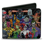 Bi-Fold Wallet - DC 23-Villains Group Pose Black Gray