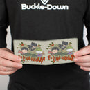 Bi-Fold  Wallet - Justice League Chibi Holiday Christmas Superman and Batman Chasing Joker FALAHA-HAAAAA Greens