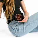 Bi-Fold Wallet - The Flash Logo9 YOU NEED TO BELIEVE IN THE IMPOSSIBLE Black Gold Reds