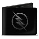 Bi-Fold Wallet - Reverse Flash Logo Black Silver Etching