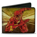 Bi-Fold Wallet - The Flash Rebirth Running Action Pose Rays Yellows Reds