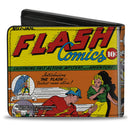 Bi-Fold Wallet - Classic FLASH COMICS Issue #1 Introducing Flash Cover Pose