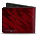 Bi-Fold Wallet - The Flash Running Pose Bolts Trails Reds