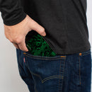 Bi-Fold Wallet - Green Arrow Profile Poses HAVE YOU SEEN THIS MAN? Green Black