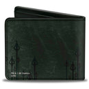 Bi-Fold Wallet - Arrow Standing Profile Pose Arrow Tips Greens