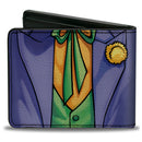 Bi-Fold Wallet - Joker Suit Chest Purple Green Orange