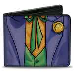 Bi-Fold Wallet - Joker Suit Chest Purple Green Orange