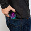 Bi-Fold Wallet - HARLEY QUINN Pow + Aiming Poses Joker Sketch Black Turquoise Fuchsia