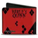 Bi-Fold Wallet - Harley Quinn Issue #20 LA Baseball Cover Pose Diamonds Black Red