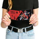 Bi-Fold Wallet - Harley Quinn Issue #20 LA Baseball Cover Pose Diamonds Black Red